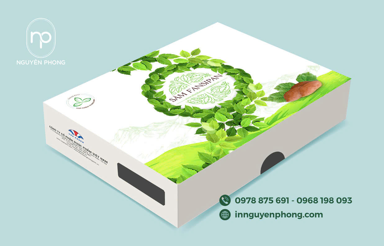 Ứng dụng thiết kế logo nổng sản sạch trên hộp giấy